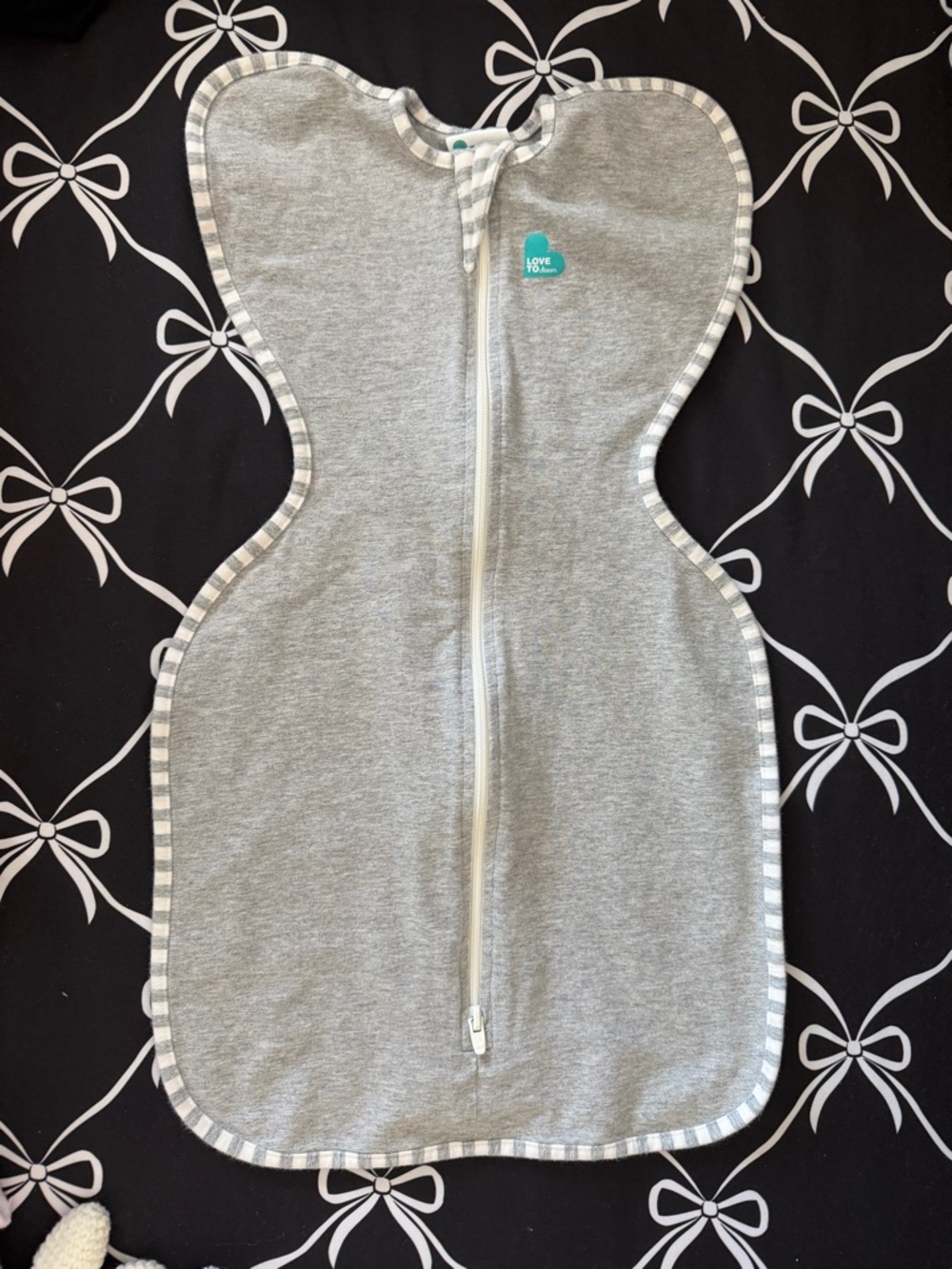 Love to dream Gray Baby Swaddle Sleep Sack with Front Zipper